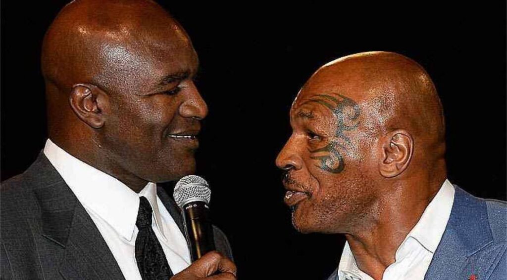 Evander Holyfield desafia Mike Tyson para terceira luta | Esporte