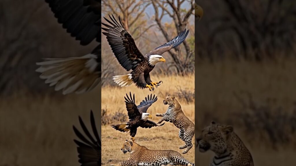 The eagles vs leopards #shorts #eagle #animals