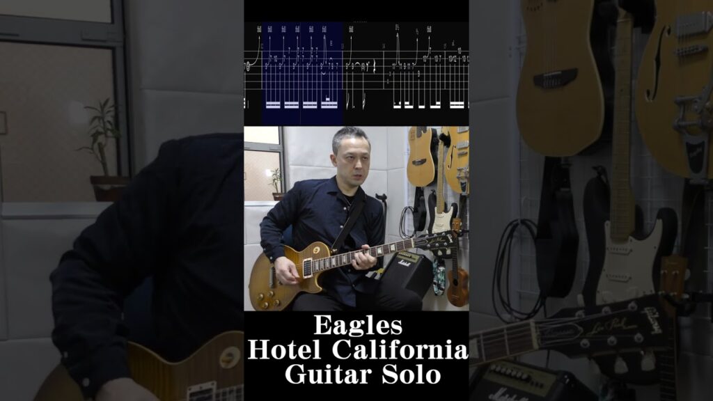 Eagles「Hotel California」 Guitar Solo guitar cover【TAB】