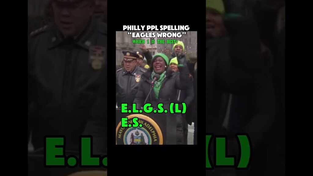 Mayor Parker Spells EAGLES in Philly for the Philadelphia Eagles Super Bowl Champions