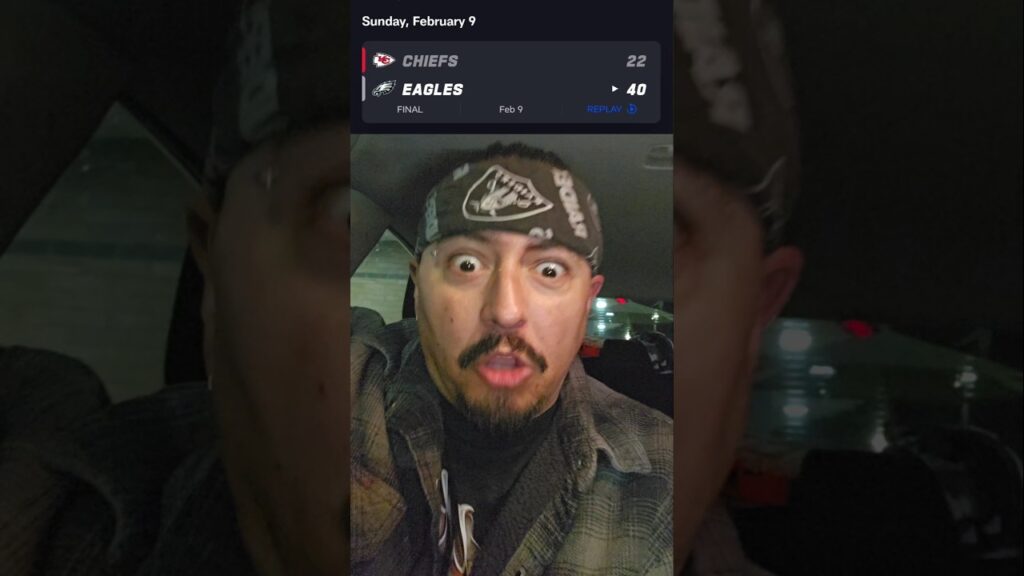 Raiders Fan Reacts to KC Chiefs big loss vs Eagles in Super Bowl LIX