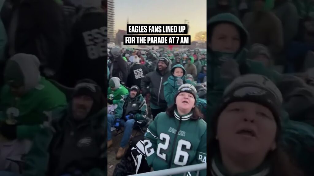 This is how early eagles showed up 4 the Champions Parade #eagles #superbowllix #superbowlChampions